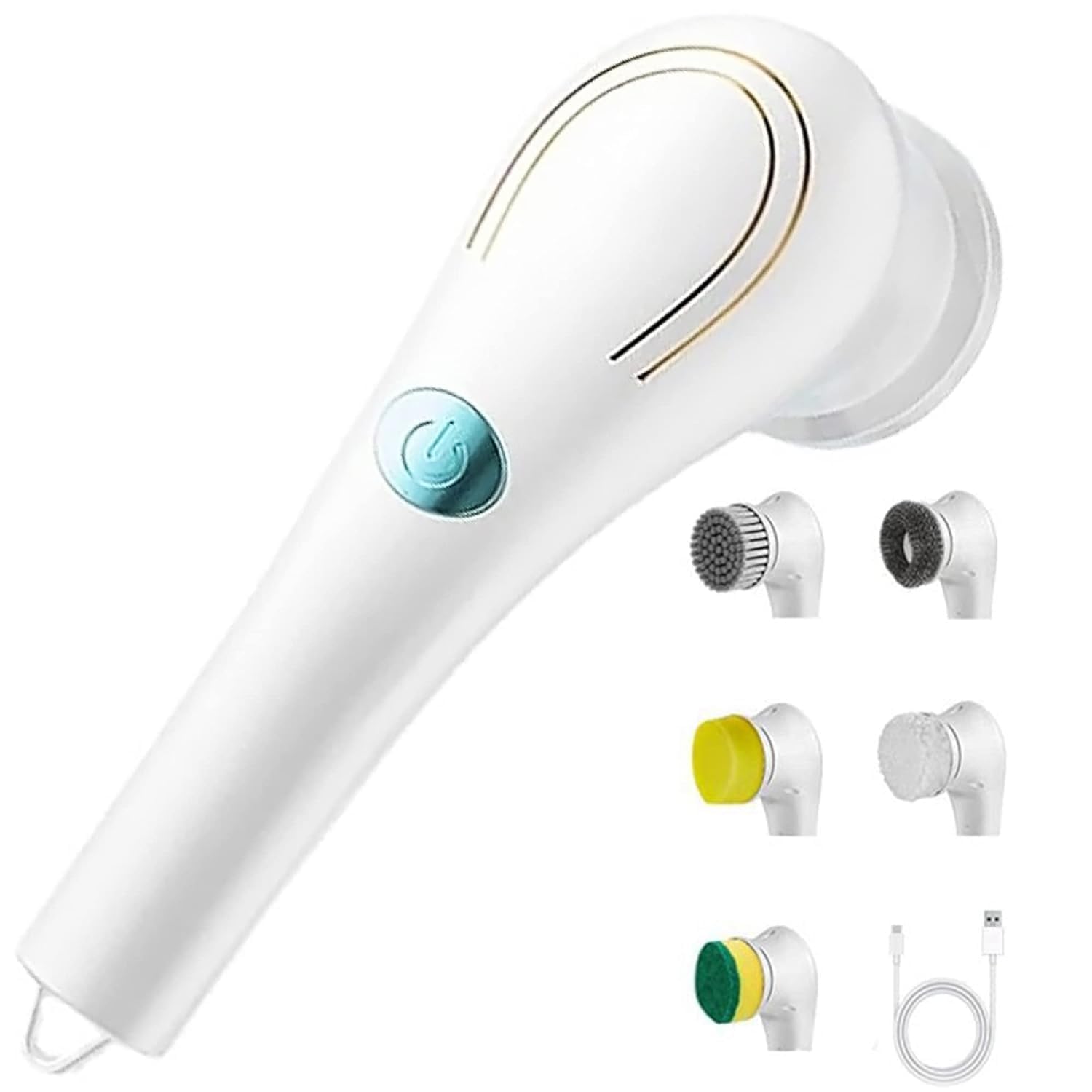 Multifunctional Electric 5 in 1 Cleaning Brush | 5 Interchangeable Heads & USB Rechargeable Power Scrubber for Multi-Use Multipurpose Dish, Pots, Wall, Kitchen, Shoe, Car, Surfaces.-image-20