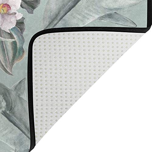 Tapis motif requin floral velours corail d'une douceur luxe - 5
