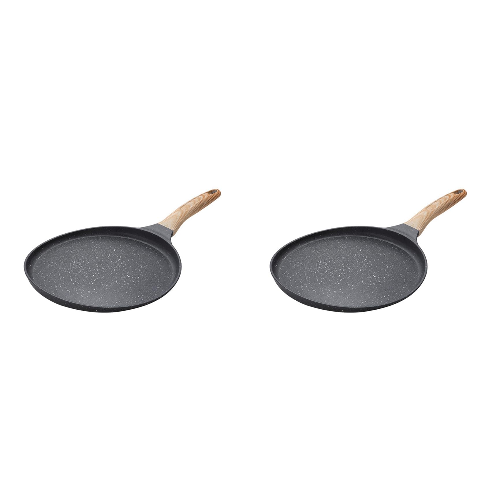 Poêle à crêpe antiadhésive poêle plate pour omelette tortillas et dosa 2X