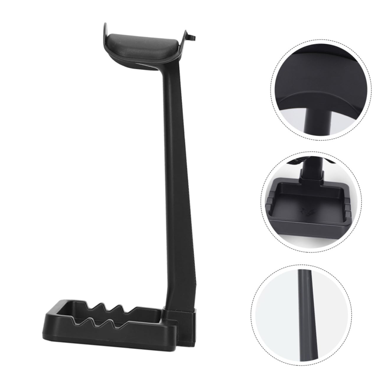 Toyvian Supporto Cuffie da Scrivania Nero, Organizer Headset in Abs e Tpu | Poggia Cuffie per Desk e Computer Desk, 3kg, Anti-slip, Non Si Deforma e Non Si Rompe
