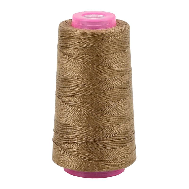 1200Meters Camel Brown Polyester Jean Thread 3MM Wide Strong Sewing Thread for Leather/Canvas/Denim
