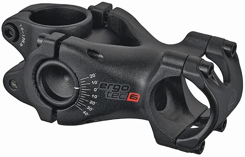 ergotec Swell RE Stem, 31.8mm Clamp, 28.6mm Fork Clamp, 45mm Clamp Height, -20 to 40° Angle, Safety Level 6, Black