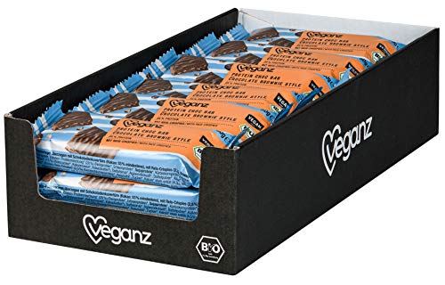 Veganz BIO Protein Choc Bar Chocolate Brownie Style - Protein Bars Vegan Protein Rich Chocolate - 18 Vegan Protein Bars 50g elk