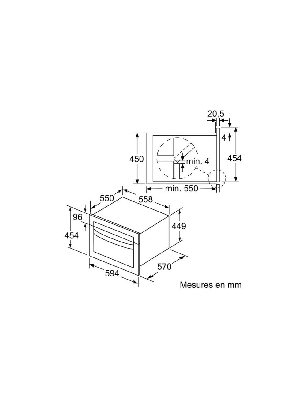 Bosch CMA585GS0 Serie 6 Einbau-Mikrowelle mit Heißluftfunktion, 45 x 60 cm, 900 W, AutoPilot 15 15 Automatikprogramme, LCD-Touchdisplay, LED-Beleuchtung gleichmäßige Ausleuchtung, Versenkknebel