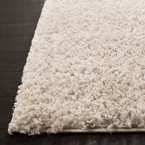 Tapete cuadrado beige 4 pies SAFAVIEH August Shag miniatura 4