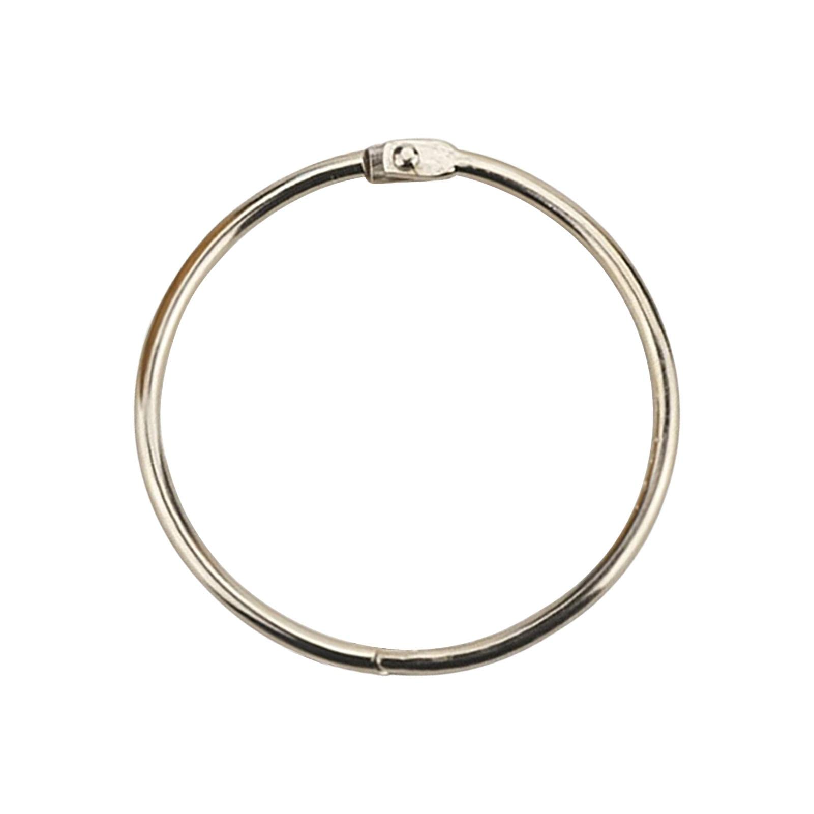 Xiaokeis 1.5 Inch (20 Pack) Loose Leaf Binder Rings, Nickel Plated Steel Binder Rings, DIY Keychain Rings, Metal Book Rings,for Index Card Scrapbooks Words Card and Documents