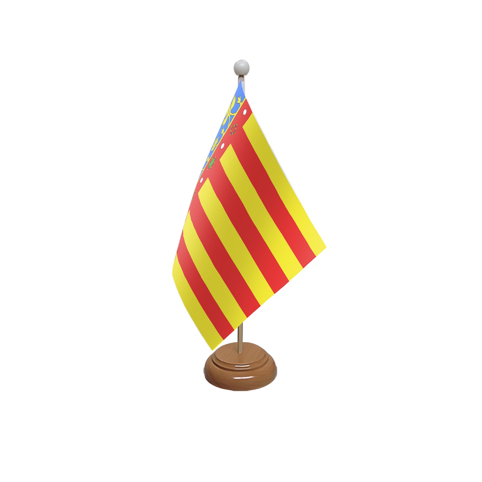 Flagtex Valencia Wooden Table Flag With Wooden Base