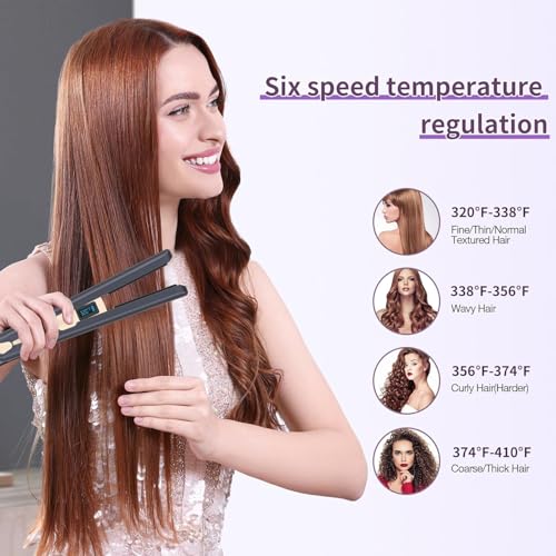 Plancha de pelo inalámbrica con placa cerámica azul miniatura 5