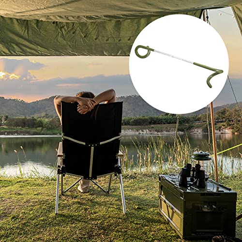 PATIKIL Camping Lantern Hook Hanger, 4 Pack Camping Equipment Tent Lamp Hook Pole Hanger for Outdoor Hiking Olive Green - Image 4
