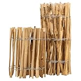 BooGardi Staketenzaun · 14 Größen · 120cm hoch · 5m lang · Lattenabstand 3-5cm · Kastanienzaun aus Haselnuss · Gartenzaun Holz · Jägerzaun Holzzaun · Bauernzaun