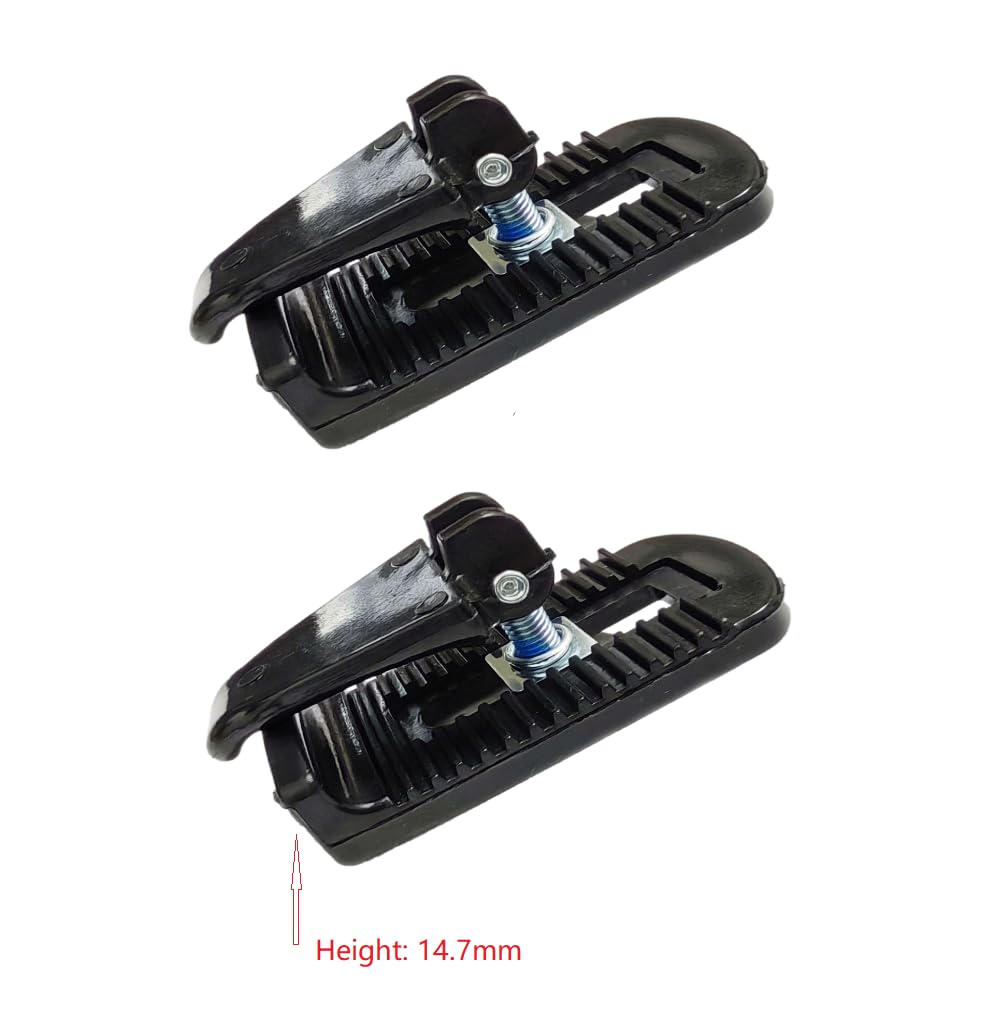 UP100 2 Sets M5x15.5mm Thread Snowboard Binding Straps Highback Adjust Handle and Lump, Black