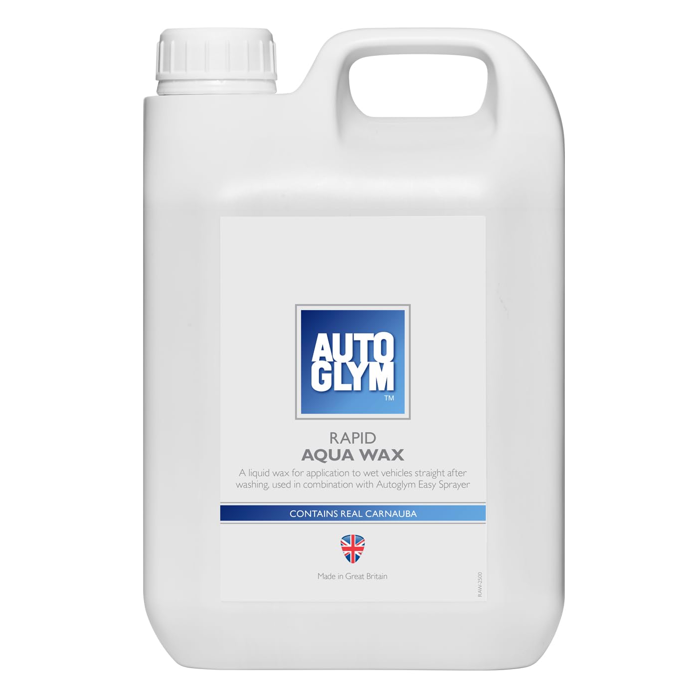 Autoglym Rapid Aqua Wax, 2,5 l – płynny wosk samochodowy do ochrony wszystkich powierzchni zewnętrznych, w tym lakieru samochodowego, gumy i szkła, używaj z łatwym opryskiwaczem