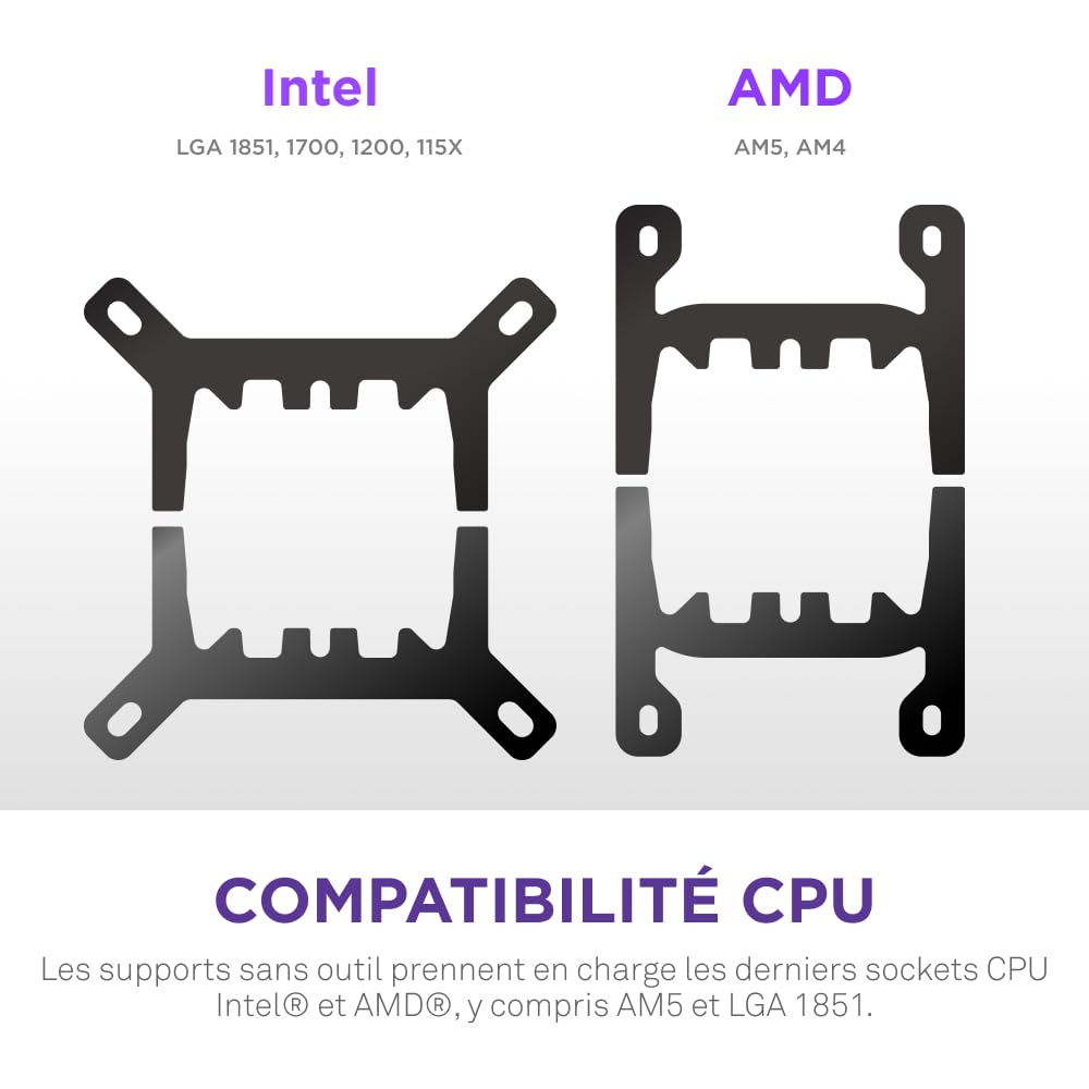 NZXT Kraken Plus 240 RGB - Refroidisseur CPU AIO 240mm, LCD - Noir