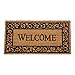 J & M Home Fashions Wrought Iron Welcome Vinyl Back Coco Doormat, 21-Inch by 41-Inch