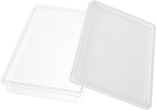 Miniatura 1 de Luxshiny Recipiente de almacenamiento de tocino para refrigerador, contenedor de tocino de plástico de 18.6 fl oz, recipiente de tocino de cocina,