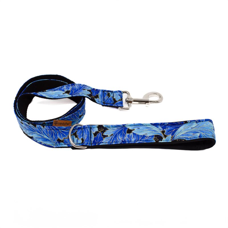 candyPet - Dog Leash - 120 cm Cotton with Soft Shell Padded Handle, Acanthus