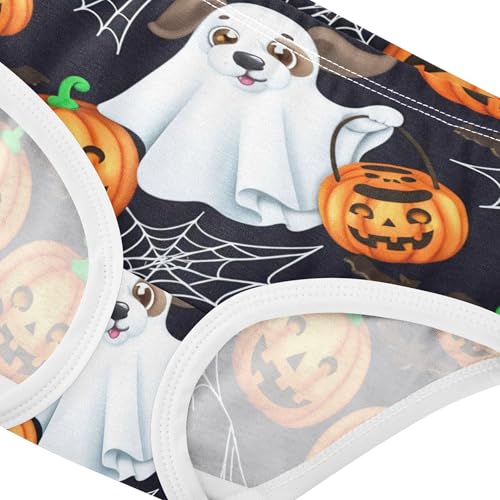 Cute Dog Ghost Pumpkin Halloween Toddler Underwear Floral 2t Cotton Panties Little Girl Pattern Underpants Briefs4
