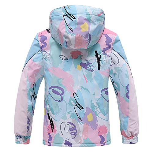 Image of Girls /Boys Snowsuits Hooded Insulated Windproof Winer Coats Ski Jacket Snow Pants Set