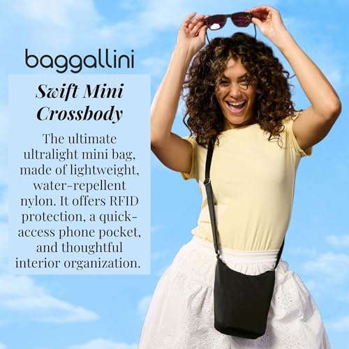 Image of Baggallini Swift Mini Crossbody Bag for Women - 4.5x7 Small Travel Purse with Crossbody Strap and RFID