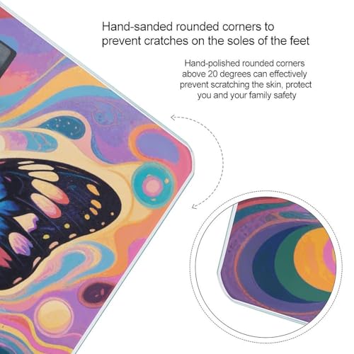 Báscula Digital Colorful Butterflies para Baño 400 lb miniatura 4