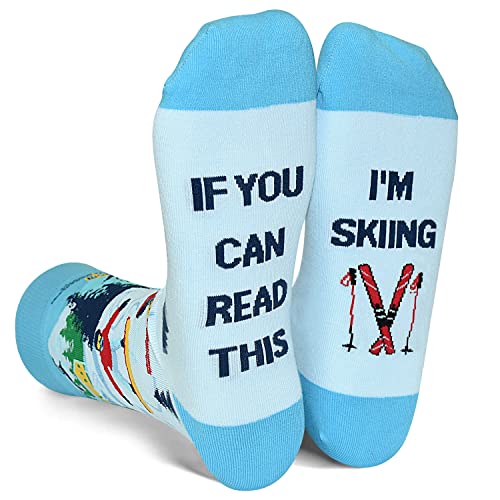 Funny Ski Socks For Women Men, Novelty Skiing Gifts Christmas Gifts Birthday Gifts For Skiers #TOP1