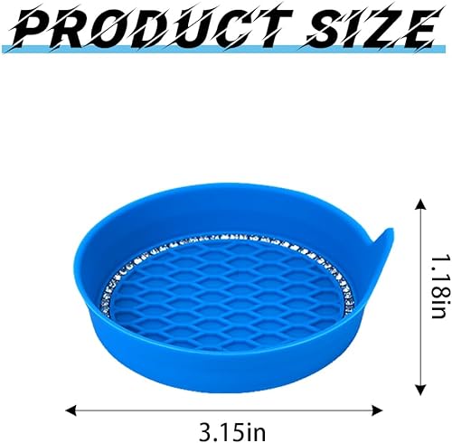 Miniatura 74 de zipelo Bling Car Cup Coaster, 4 Pack Universal Vehicle Anti-Slip Cup Holder Insert Coasters, Crystal Rhinestone Silicone Shockproof Drink Mat, Car