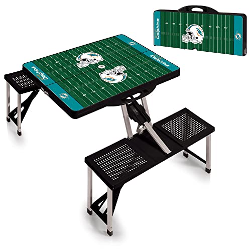 Image of Picnic TIME NFL Football Field Folding Picnic Table, Camping Table, Outdoor Table with Umbrella Hole