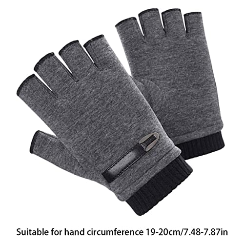 Luvas sem dedos, 1 par de luvas sem dedos quentes de inverno de poliéster para homens e mulheres, lu