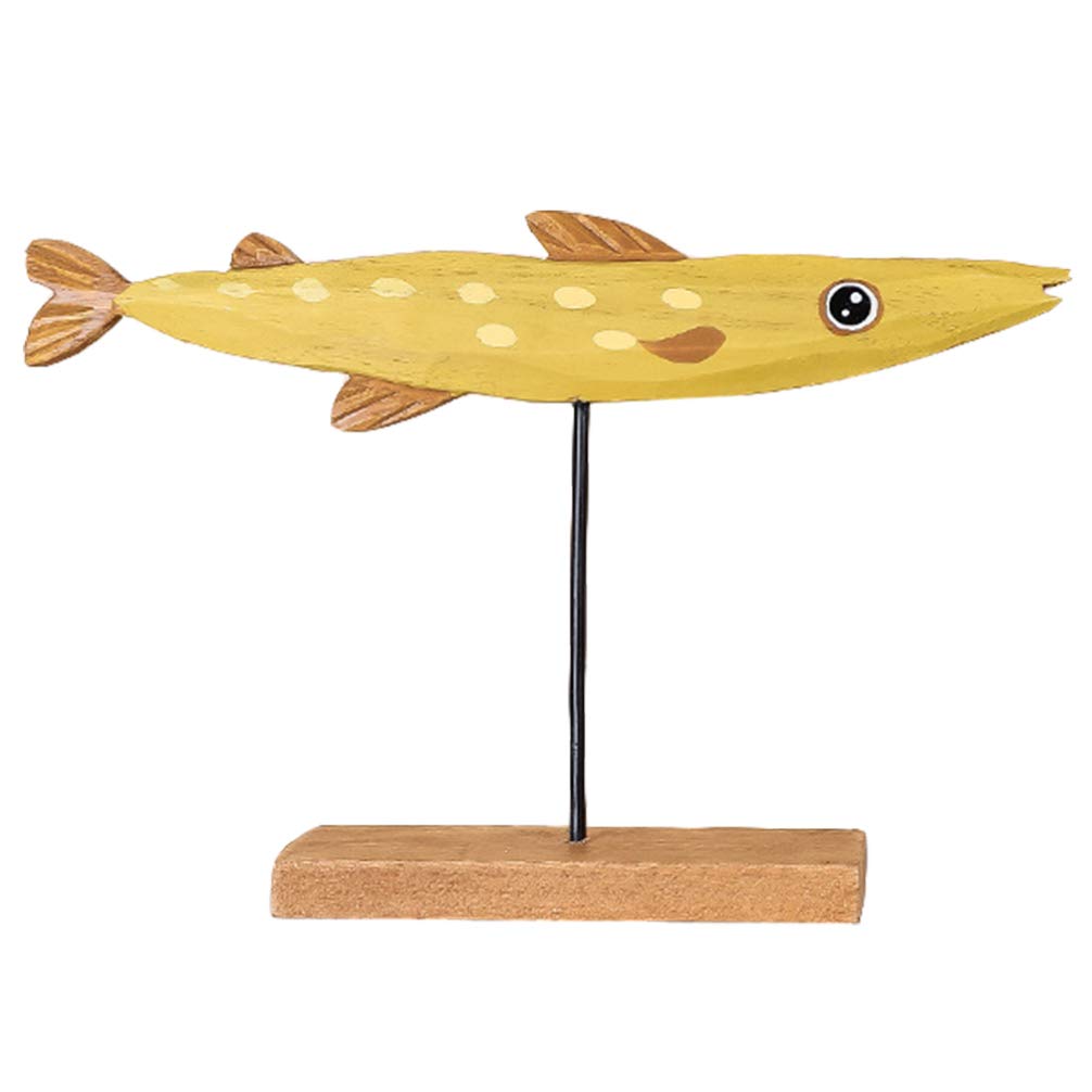 IMIKEYA Wooden Small Fish Ornament Desktop Home Decor Christmas Ornaments Table Decor Nautical Fish Decor Desktop Adornment