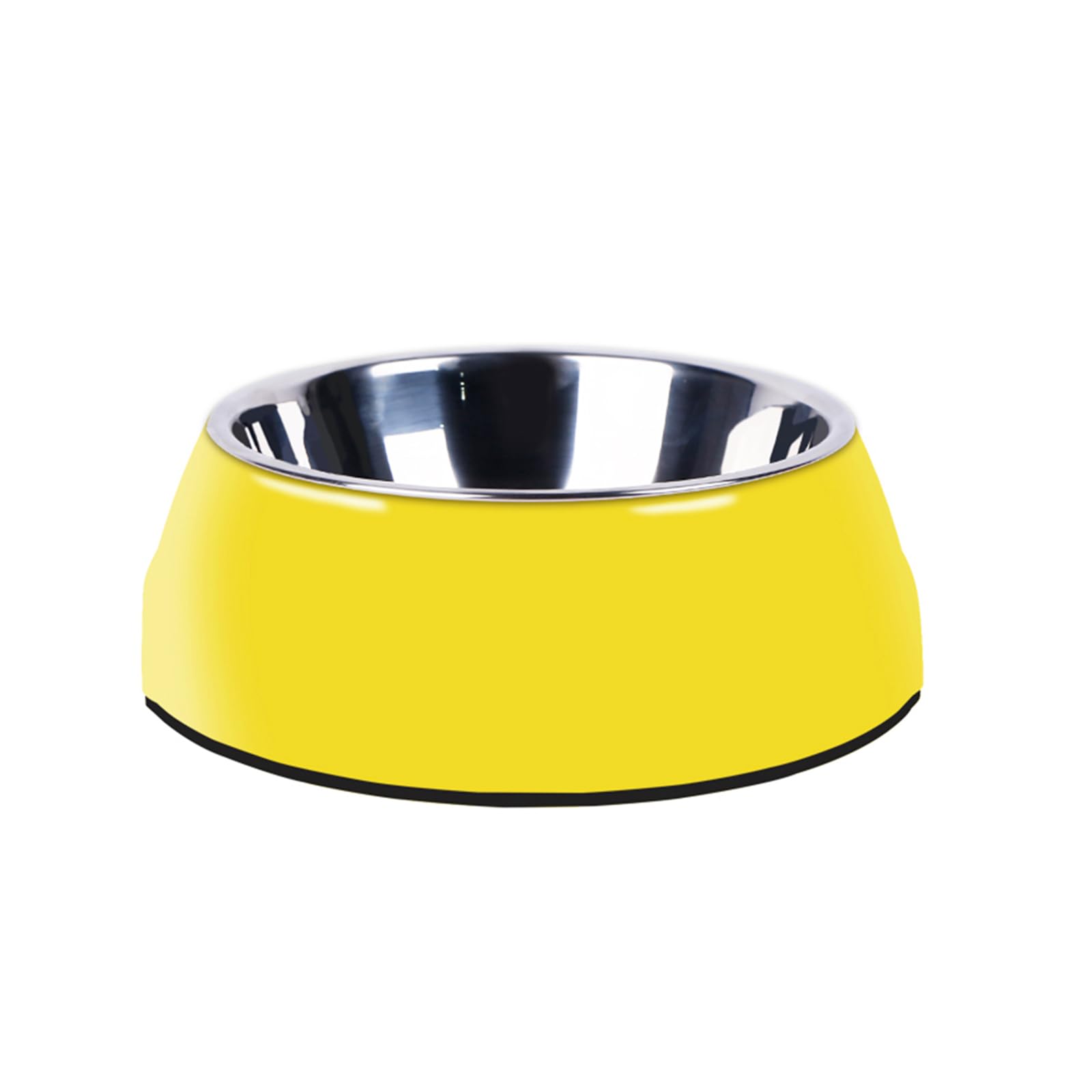 Pet Bowls Stainless Steel Dog Cat Pet Bowl Universal Pet Water and Food Bowls 4 Sizes and 6 Colors Available (Yellow, M)