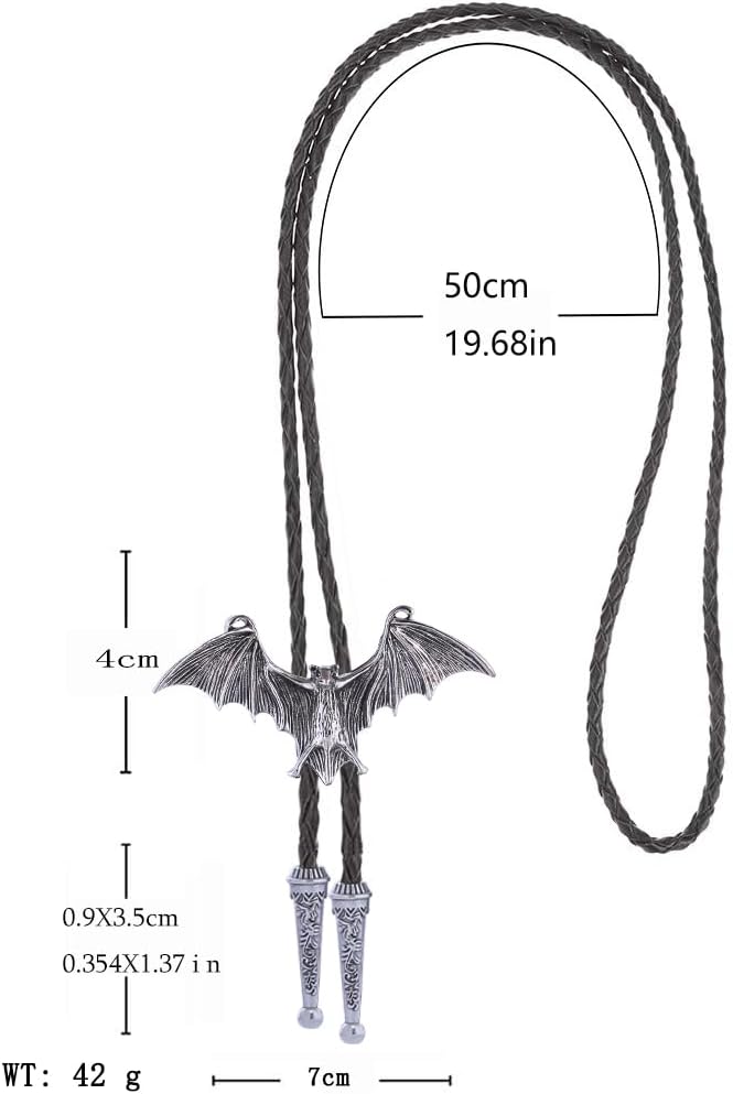 GelConnie Bolo Tie for Men Western Cowboy Necktie Texas Viking Style Tie Silver Native American Accessories Cowgirl Costume