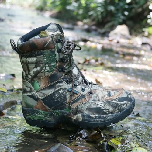 R RUNFUN Men's 8" Waterproof Hunting Boots Lightweight Insulated Camo Outdoor Boot, 400g Thinsulate(RF012-8C, Size12) by R RUNFUN - Image 8