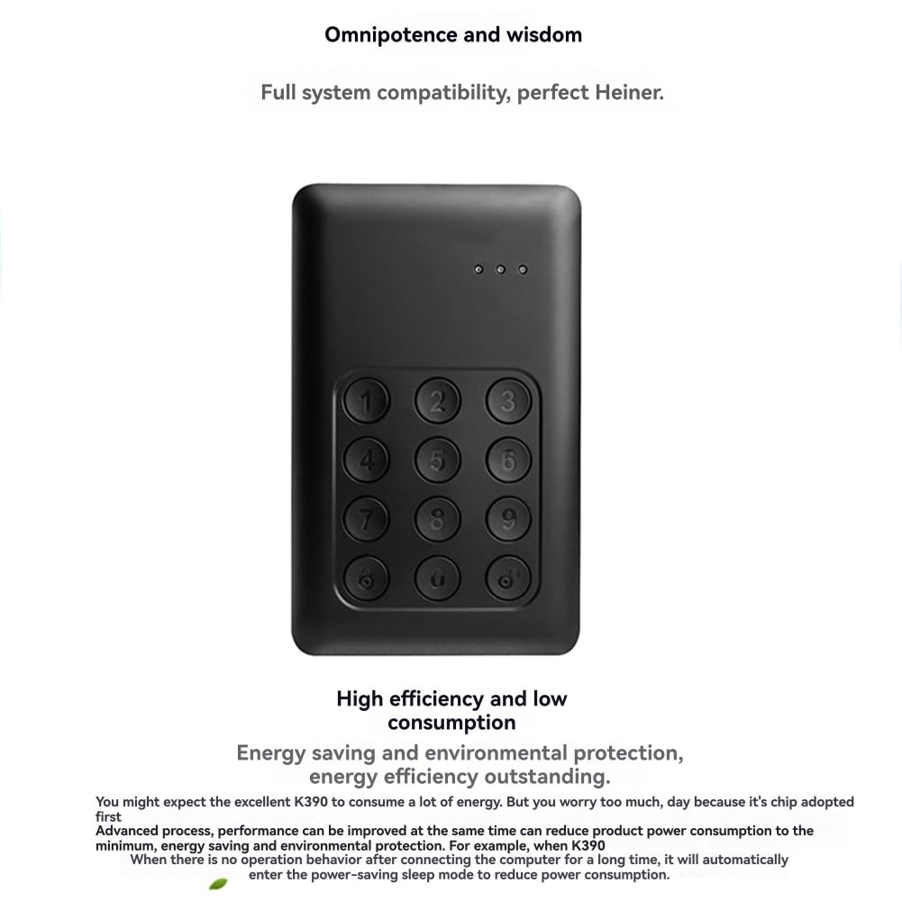 Disco rigido esterno portatile 2.5'' K390 Encryption HDD Digital 1TB per computer portatile, PC.