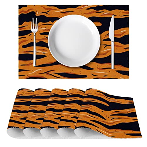 Sets de table tigrés antidérapants pour protéger la table des brûlures