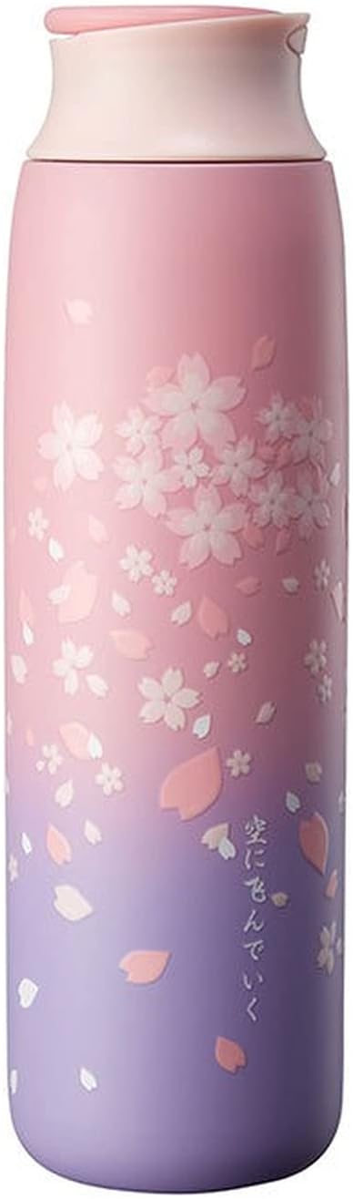 470ml Sakura Portable Thermos Travel Coffee Mug Insulated Cup 304 Stainless Steel Vacuum Flask Water Bottles for Girls