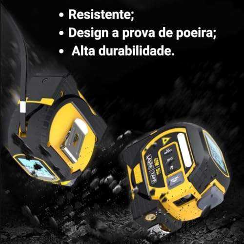 Trena Digital Com Visor Lcd Laser De Medição Até 40m Multifuncional 3 Em 1