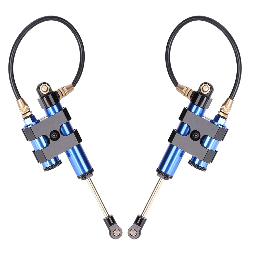 equlup RC Shock Struts, 100mm High Strength Metal Negative Pressure Shock Struts Damper Spring Oil Tube for SCX10 1/10 RC Car Model Accessory (Blue)