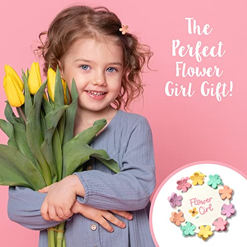 Pinzas para el cabello Flower Girl Gift - Pack de 20 clips para propuesta de dama de honor miniatura 4