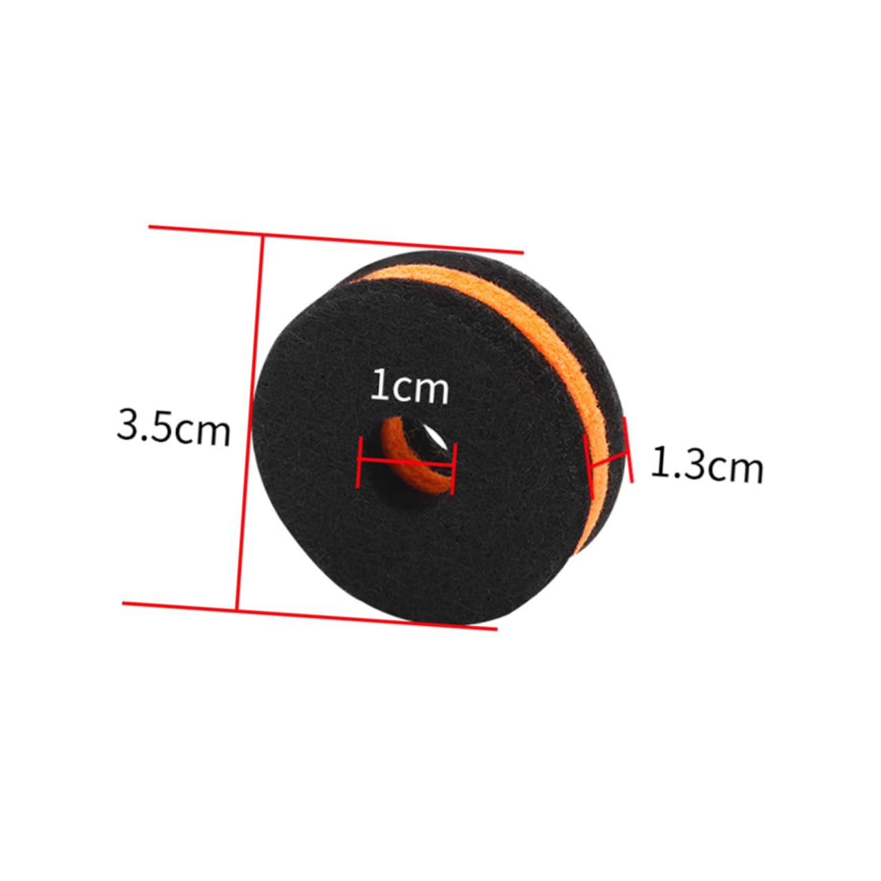 OFFSCH 10pcs Cymbal Felt Pads Set Drum Set Replacement Parts for Snare Drum Accessories