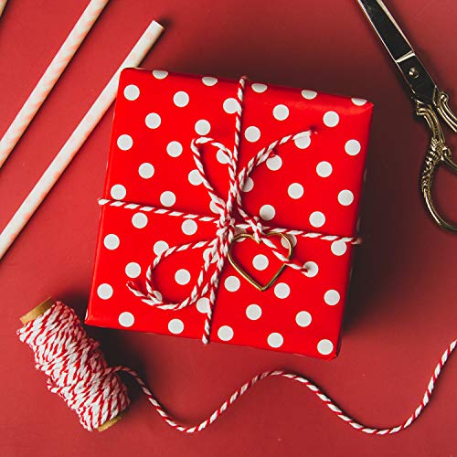 Wrapaholic Reversible Wrapping Paper - Red And Polka Dot Design For Birthday, Holiday, Wedding, Baby Shower Wrap - 30 Inch X 33 Feet #TOP4