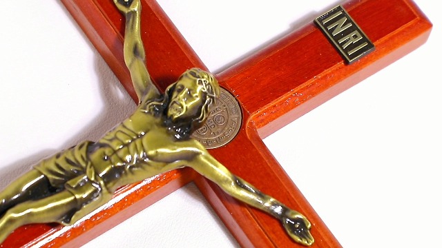 Croix Murale Catholique HAMIIS En Bois Avec Crucifix Métal Intégré - Décoration Intérieure Spirituelle De Qualité Supérieure 25,4 Cm