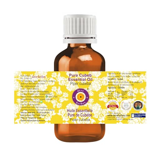 Huile essentielle de Cubèbe aromathérapie pure Piper cubeba flacon de 5ml de Deve Herbes.