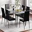Grey Table and 6 Black Chairs