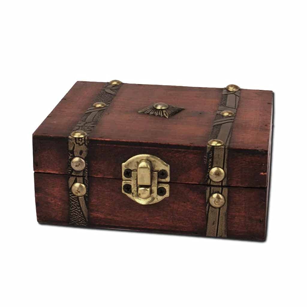 Confezione Regalo Retro Chiusura in Legno con Chiusura A Scatto, Scatola Regalo, Contenitore per Articoli Vari, Organizzatore, Esposizione per Imballaggi di Gioielli