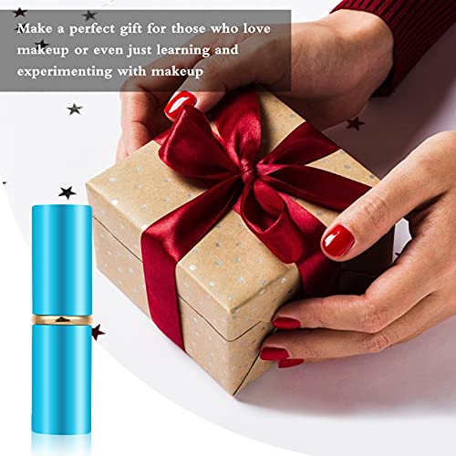 Image of Falliny Retractable Kabuki Makeup Brush, Travel Face Blush Brush, Portable Powder Brush with Cover for Blush, Bronzer, Buffing, Flawless Powder Cosmetics