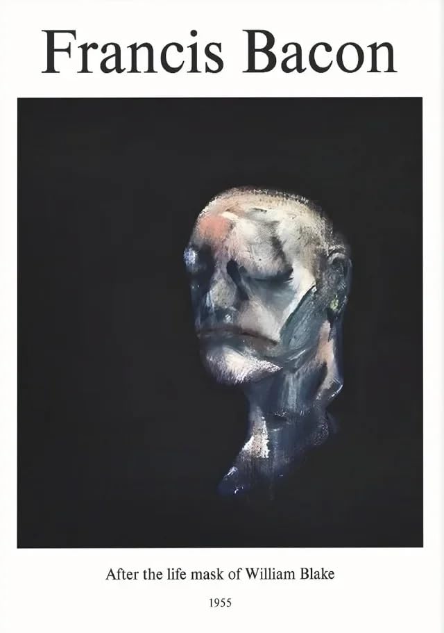 SGFGAD FHYWQ Francis Bacon Poster and Canvas Painting《Life Mask of William Blake》Abstract Wall Art Picture Francis Bacon Prints For Home Decor 40x60cm Unframed
