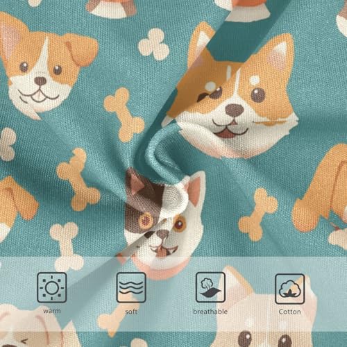 Wusikd Dog Cat Faces Girls' Underwear Cotton Girls Briefs Soft Toddler Underwear 2T3