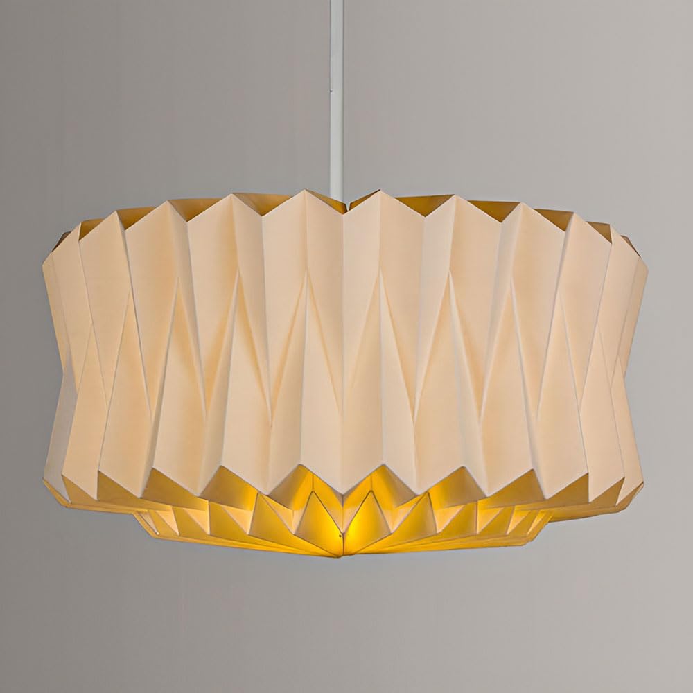 Drum Origami Ceiling Paper Lampshade White