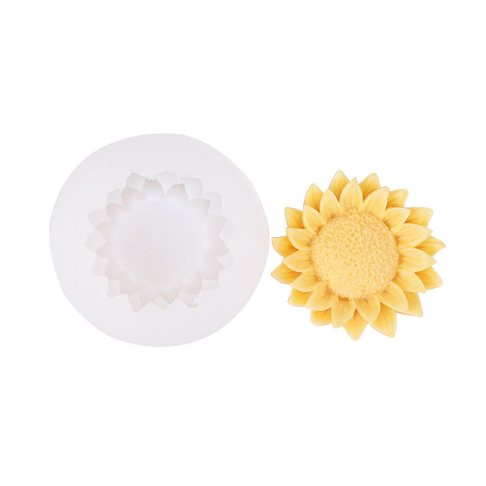 MALSSE Soap Molds Sunflowers Shape Silicone Hand-Making Tool Silicone Craft for Sunflowers Soap Mold