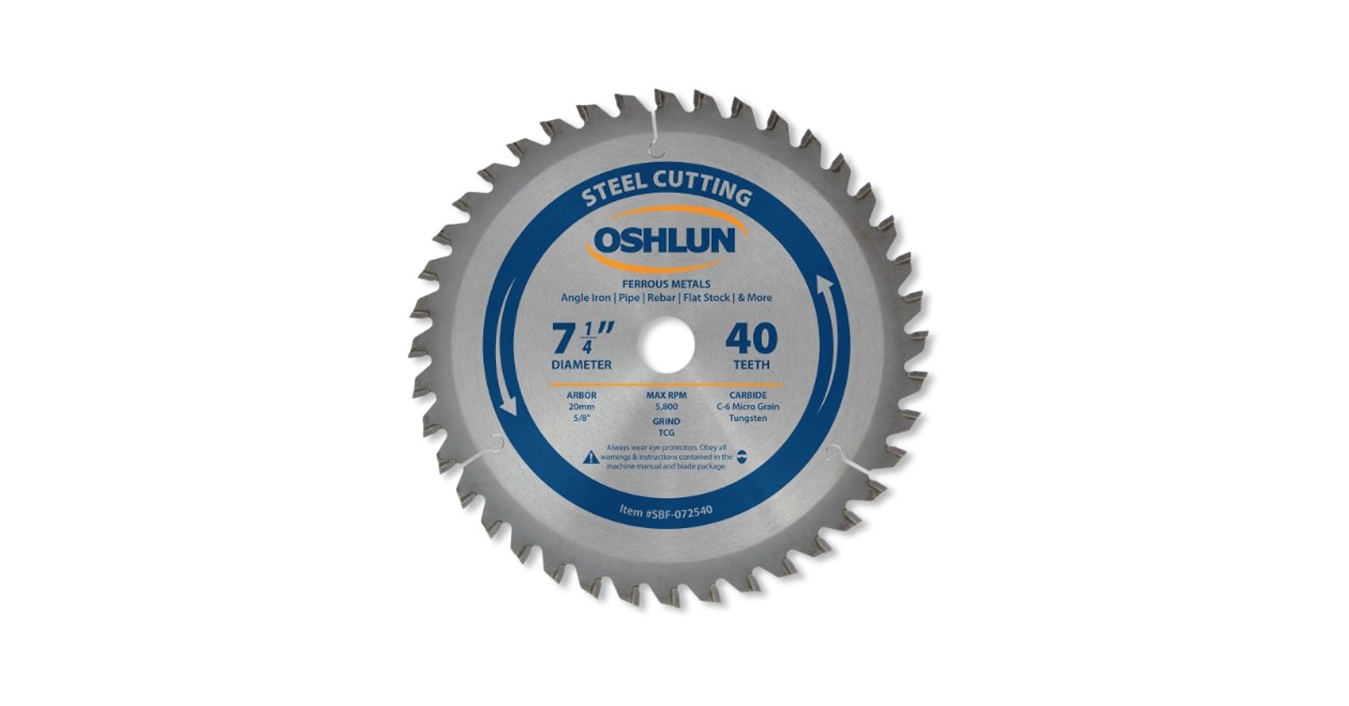 Amazon.com: Oshlun SBF-072540 7-1/4-Inch 40 Tooth TCG Saw